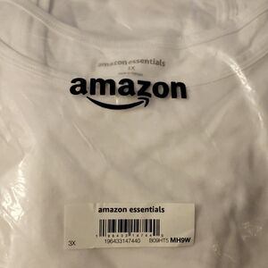 Amazon Essentials Men's 100% Cotton Tank T-Shirt Set Black & White 2pc Size 3X